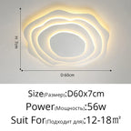 Modern Ripple LED Ceiling Chandelier for Living Room Bedroom Study Decor