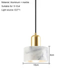Marble Chandelier: Modern LED Pendant Lighting for Dining, Living, and Bedroom Décor