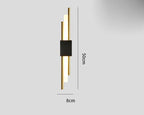 Art Deco Gold LED Wall Sconce with Marble Accent - Modern Bedroom & Living Room Lighting