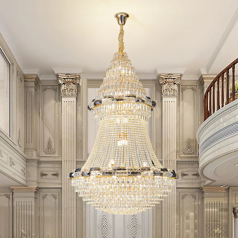 Crystal Chandelier: Elegant European Luxury Lighting for Living Room, Restaurant, and Bedroom