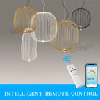 Spokes Pendant Lamp: Modern Birdcage Light for Dining Bar Kitchen Island