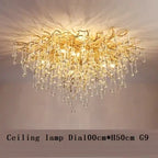 Gold Chandelier Glass Pendant Lamp for Home Decor - Modern Luxury Lighting