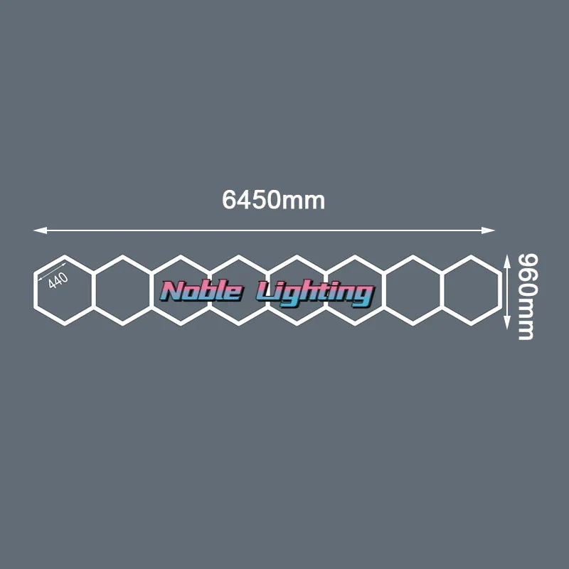 Hexagon LED Garage Ceiling Light for Auto Body Repair Workshop