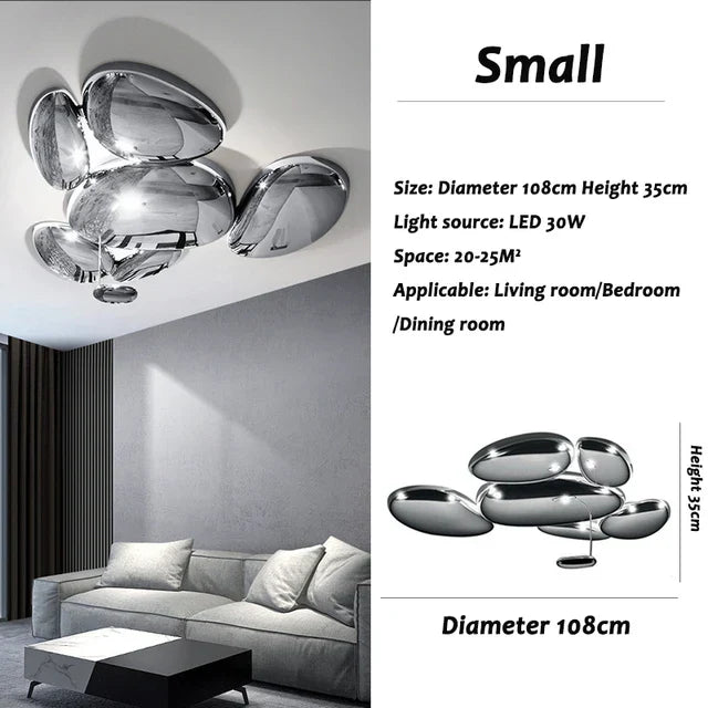 Water Drop Chrome LED Chandelier for Bedroom and Dining Room