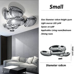 Water Drop Chrome LED Chandelier for Bedroom and Dining Room
