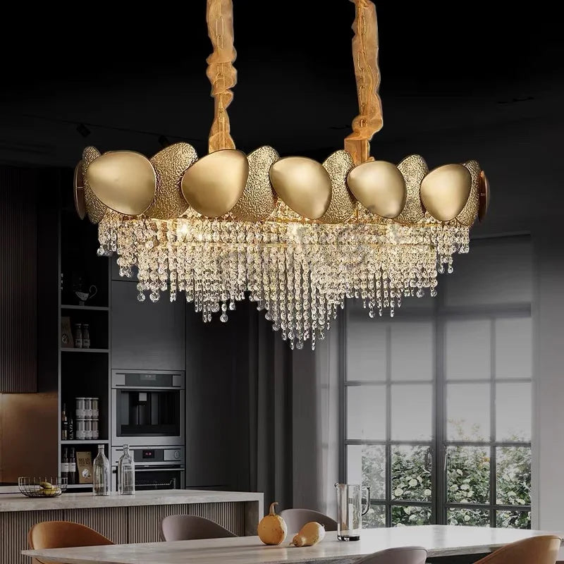 Crystal Tassles Pendant Light 2024 | Modern Luxury Chandelier for Living Room