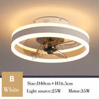 Smart LED Ceiling Fan Lights Remote Control Dimmable Bedroom Decor Indoor Lighting