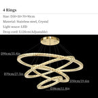 Crystal Ceiling Pendant Light Chandelier Modern Living Room Bedroom Decor
