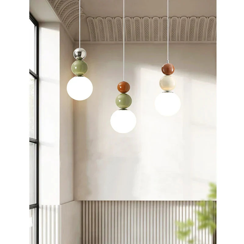 Cream Style Modern Minimalist Nordic Pendant Light for Master Bedroom