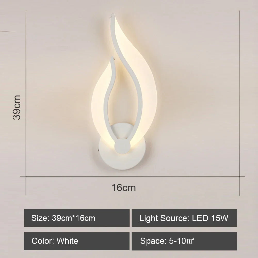 LED Wall Sconce Light Acrylic Lamp for Bedroom Corridor Chandelier Style