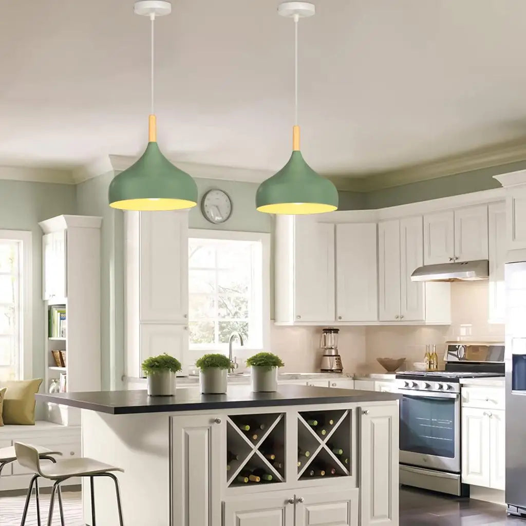 Modern Wood Pendant Lights Nordic Hanging Lamps for Living Room and Bar
