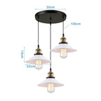 Retro Industrial Pendant Ceiling Lamp E27 LED Chandelier Loft Light for Home Living Room