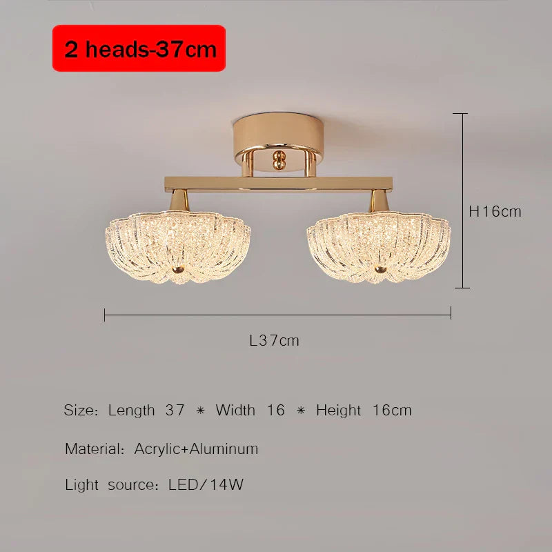 Gold LED Ceiling Light for Home Bedroom Living Room Kitchen Lighting Fixtures