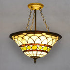 Stained Glass Tiffany Chandelier Pendant Light for Mediterranean Home Decor