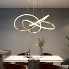 Gold Ring Chandeliers for Modern Dining Room Luxury Bedroom Lighting