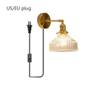 Glass Shade LED Wall Lamp for Luxury Living Room Decor