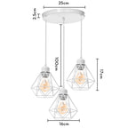 Wrought Iron Caged Pendant Light for Industrial Style Decor