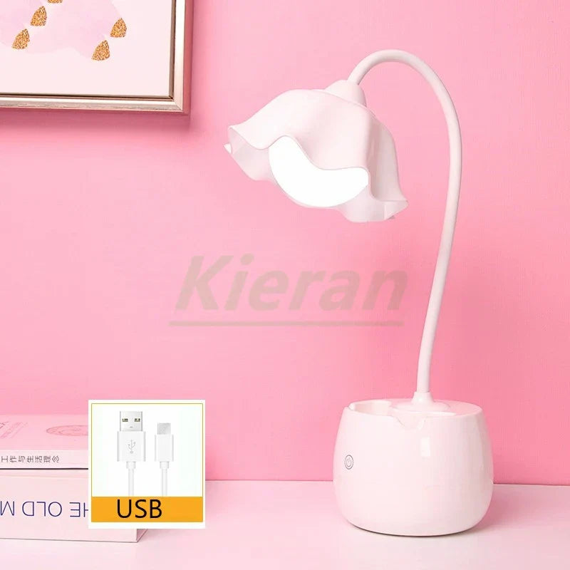 Lotus Floor Lamp: Modern LED Desk Lamp for Bedroom Study Living Room