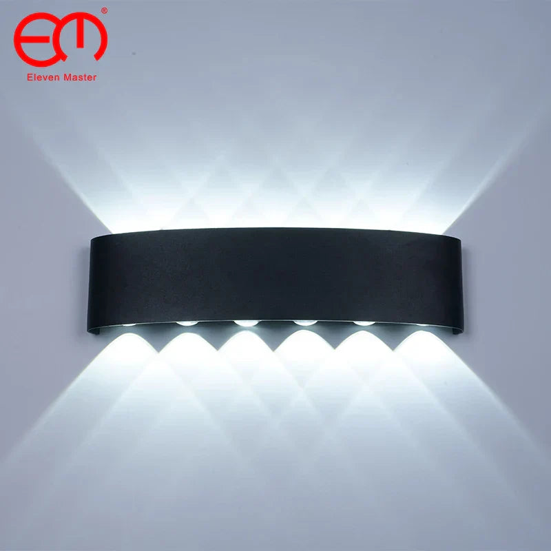 Nordic LED Aluminum Outdoor Wall Lamp Up Down Modern Lighting for Home & Bathroom