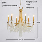 LED Chandelier: Vintage Home Pendant Lights for Living & Dining Room