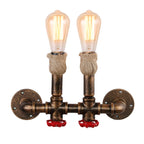 Rustic Water Pipe Wall Sconce Light for Home Decor