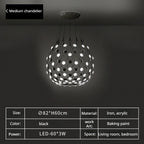 Mesh Ceiling Chandelier: Industrial Living Room Pendant Light for Home Decor