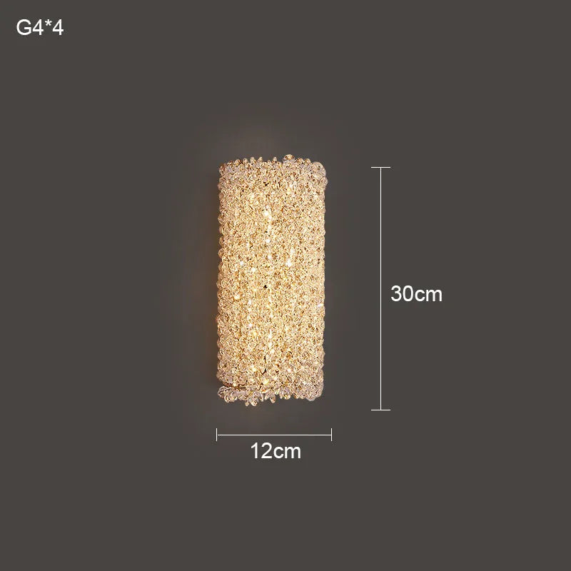 Crystal Wall Lamp: Modern Minimalist Master Bedroom Lighting