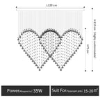 Crystal Chandelier Table Lamp Set - Modern Minimalist Girl Bedroom & Dining Room