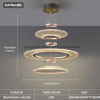 Double Pendant Chandeliers LED Hanging Ceiling Lamp for Living Room Kitchen Island