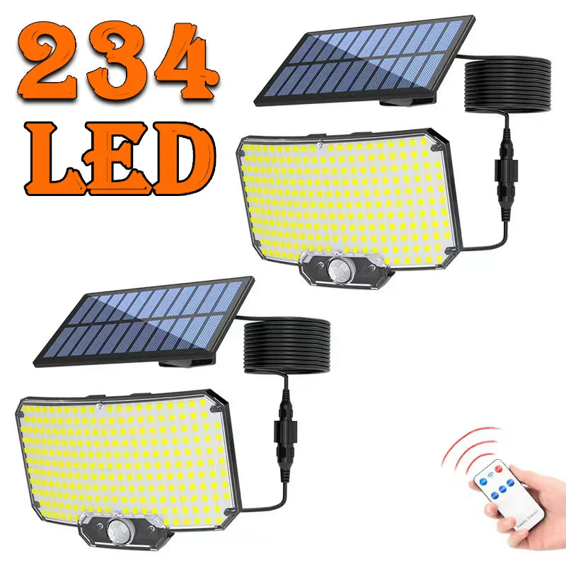 Super Bright Solar Motion Sensor LED Wall Lamp 3 Mode Waterproof Garden Light