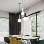 Minimalist Glass Pendant Chandelier for Dining and Bedroom Lighting