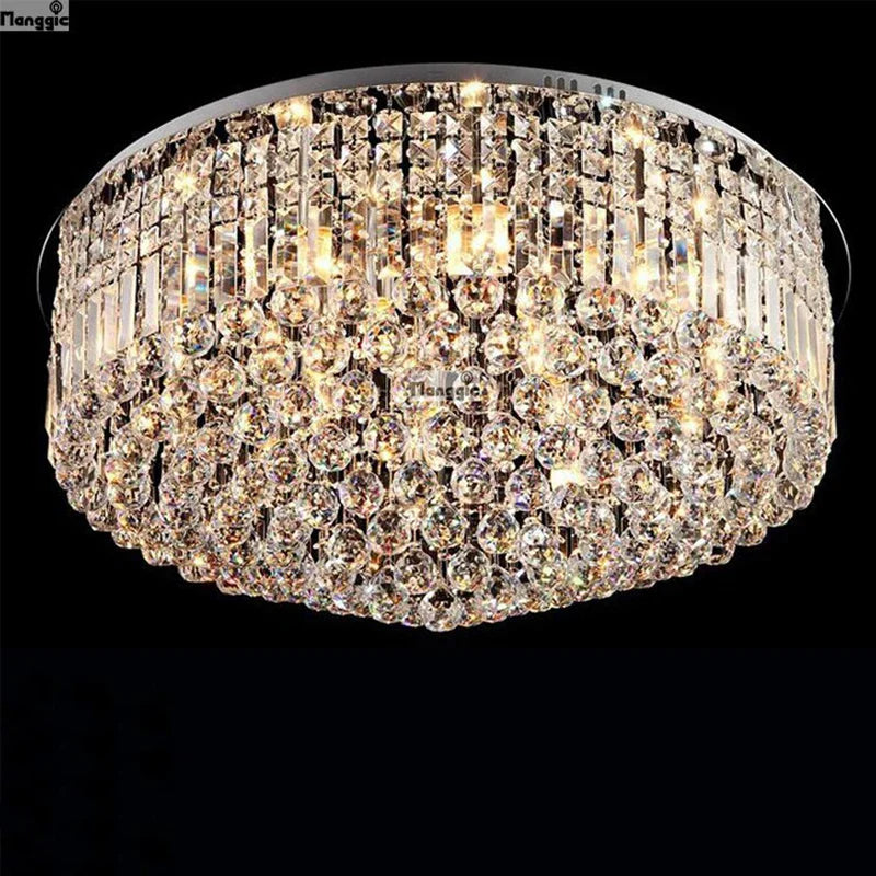 Modern Luxury K9 Crystal Ceiling Lights | Fashion Crystal Lamp for Living Room & Hotel