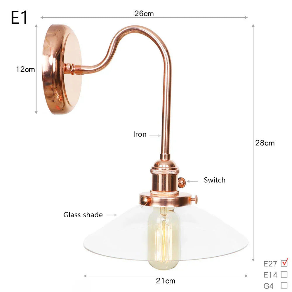 Scandinavian Glass LED Wall Sconce Modern Interior Wall Lamps