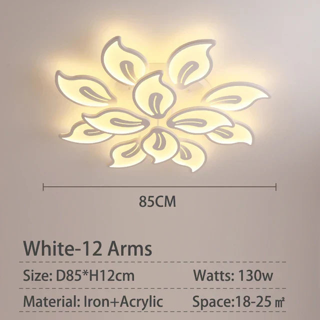Modern LED Ceiling Light for Living Room, Bedroom, Study Room - Acrylic Chandelier Lamp Fixtures