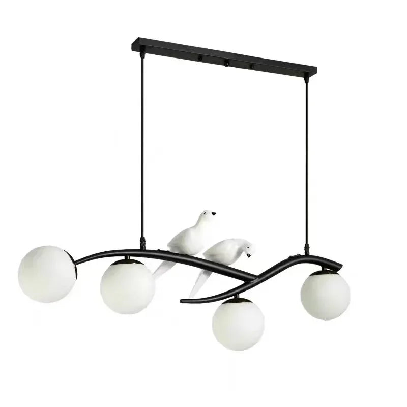 Nordic Bird Chandelier: Elegant Ceiling-Mounted Pendant Light for Home Dining & Living Rooms