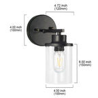 Vintage Loft Industrial Wall Lamp Sconce Glass Iron Art LED Light Fixtures