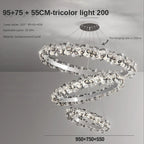 Sun Flower Crystal Rings Chandeliers: Modern Luxury Nordic Home Decor Hanging Ceiling Light