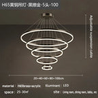 Nordic Circular Chandelier Hanging Pendant Light for Living Room and Dining Room