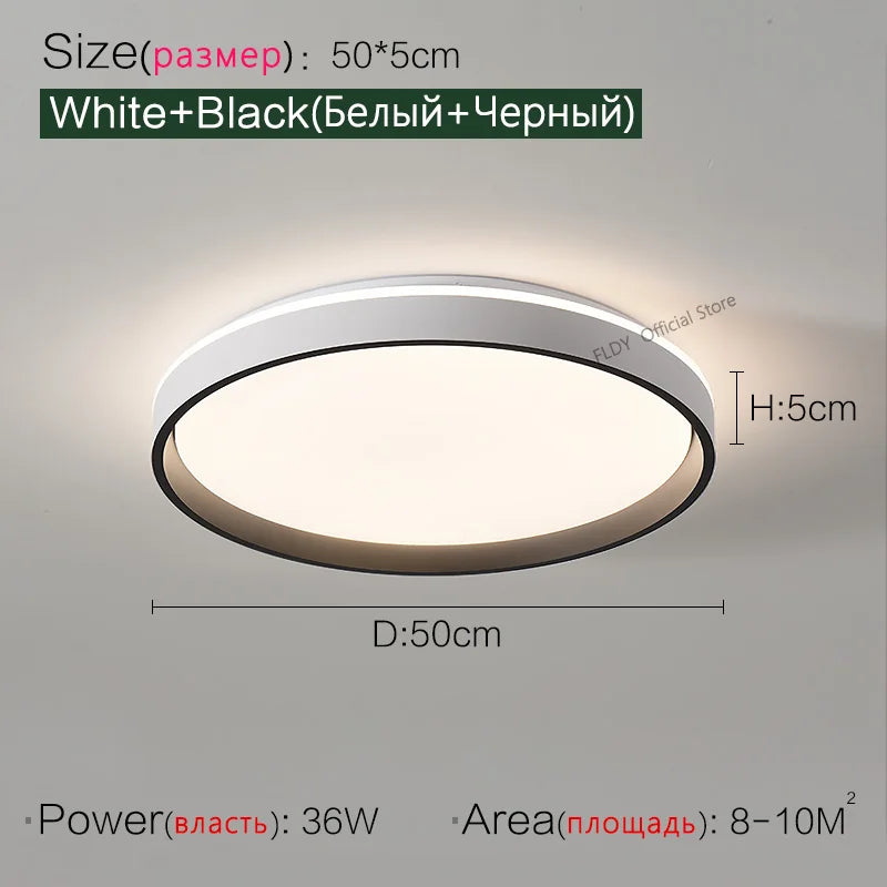 LED Ceiling Lamp: Simple Modern Round Study Bedroom Balcony Light