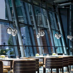 Glass Ball LED Pendant Light Fixture for Home Decor and Lighting in Various Rooms