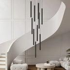 Modern Minimalist LED Stair Chandelier for Duplex Building Villa Living Room Dining Area