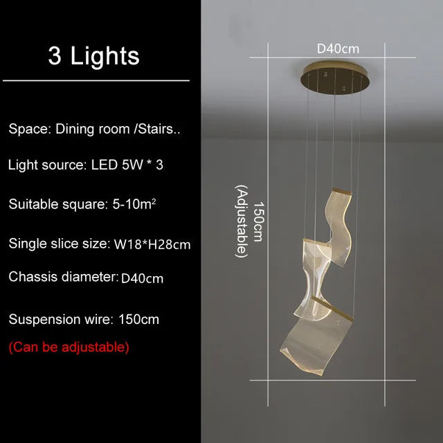 LED Light Ceiling Chandelier for Modern Home Decor & Ambient Lighting