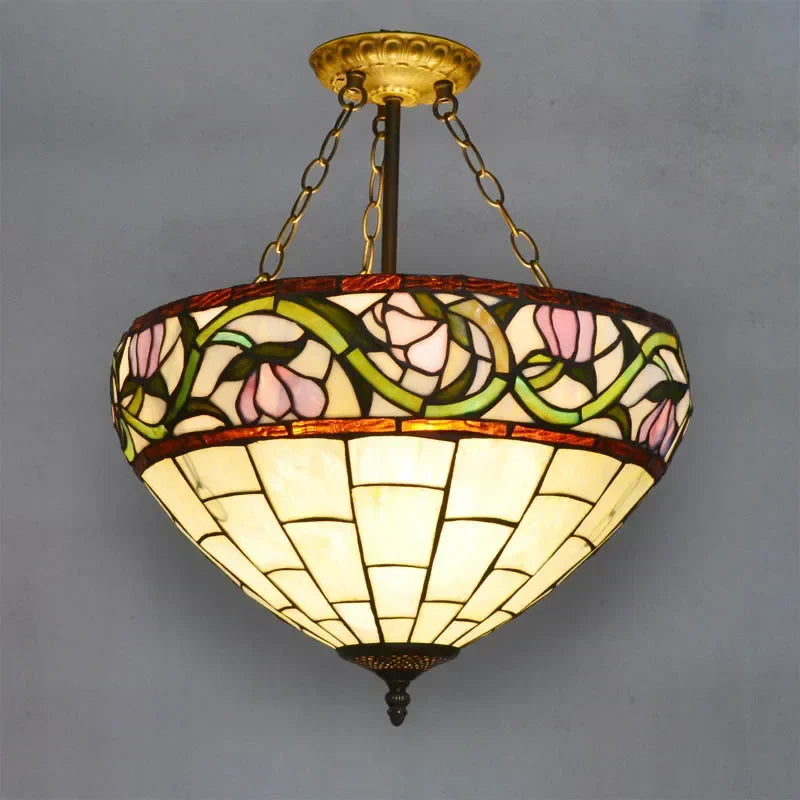 Stained Glass Tiffany Chandelier Pendant Light for Mediterranean Home Decor