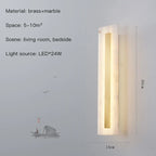 Marble LED Wall Sconce for Bedroom Living Room Hallway Hotel Decor