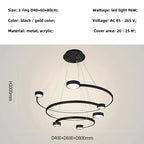 LED Ring Chandelier: Modern Nordic Hanging Light for Dining, Living Room, and Lobby