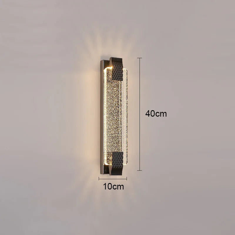 Modern Gold Black LED Wall Lamp for Bedroom Living Room Decoration