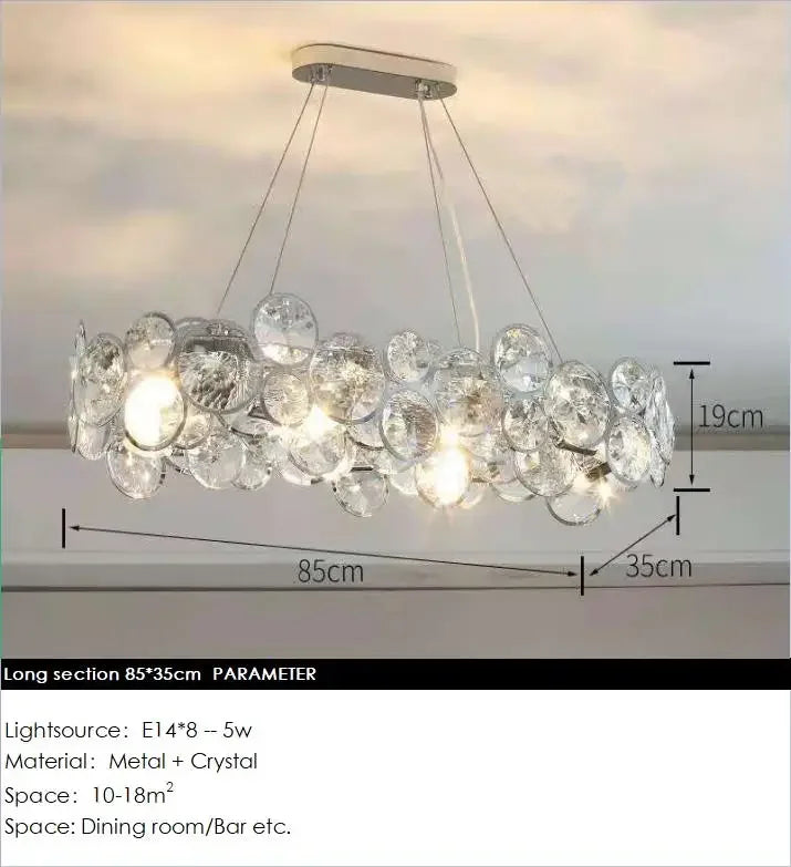 Luxury Crystal Bubble Ceiling Chandelier for Living Room Bedroom Decor
