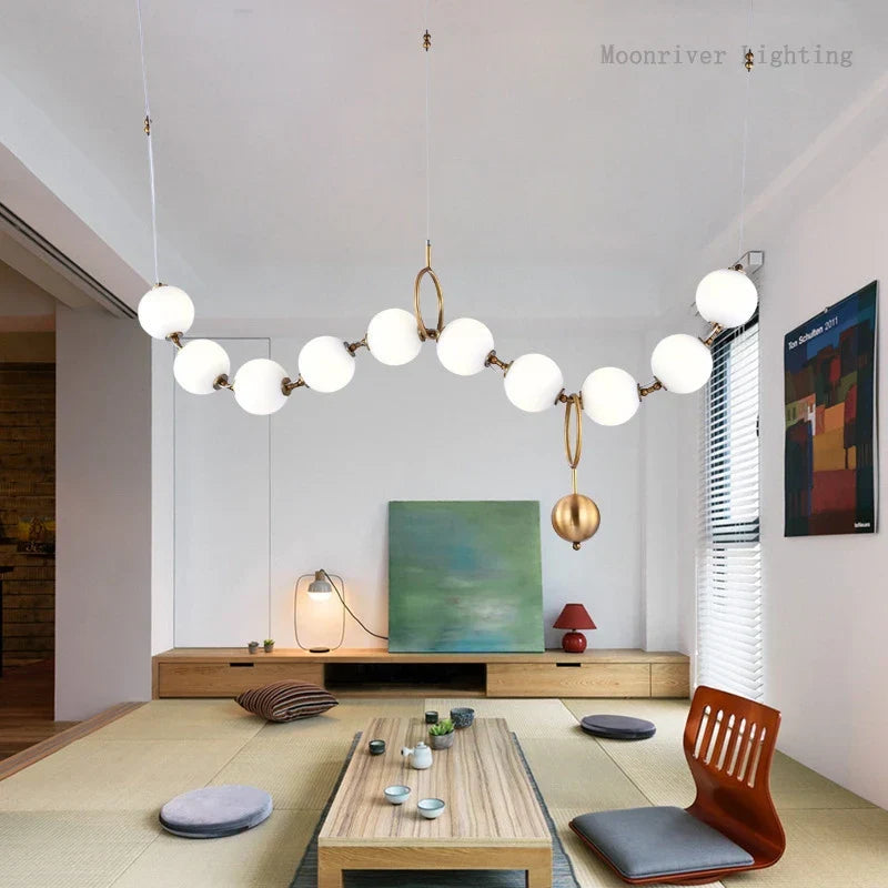 Necklace Pendant Light | Luxury Glass Ball Chandelier for Home