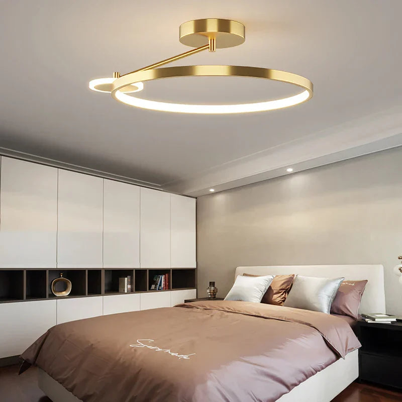 Circular LED Ceiling Lamp with Remote Control for Bedroom & Aisle Lighting