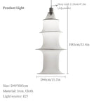Wabi Sabi Cloth Ceiling Lamp: Japan-inspired Pendant Light for Stylish Home Decor